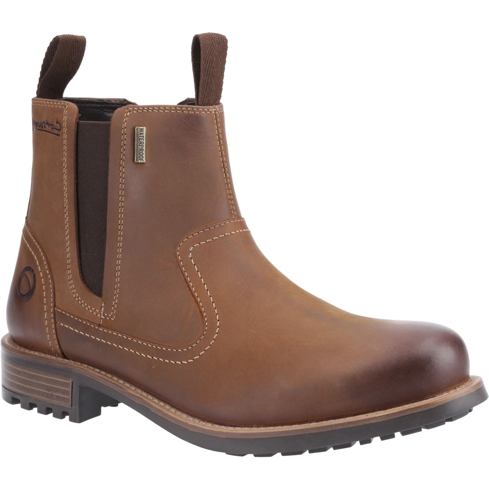 Cotswold Worcester Bottes De Cheville Beige Clair Pour Homme En Cuir