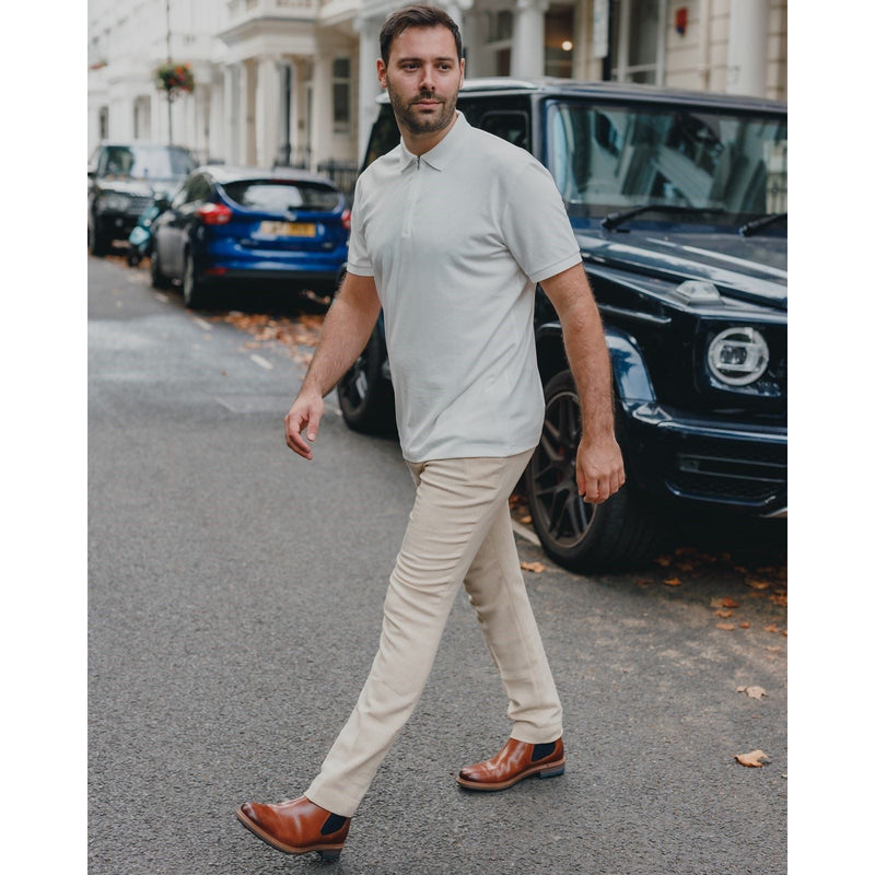 Hush Puppies Justin Chelsea Bottes En Cuir Pour Homme Marron Clair