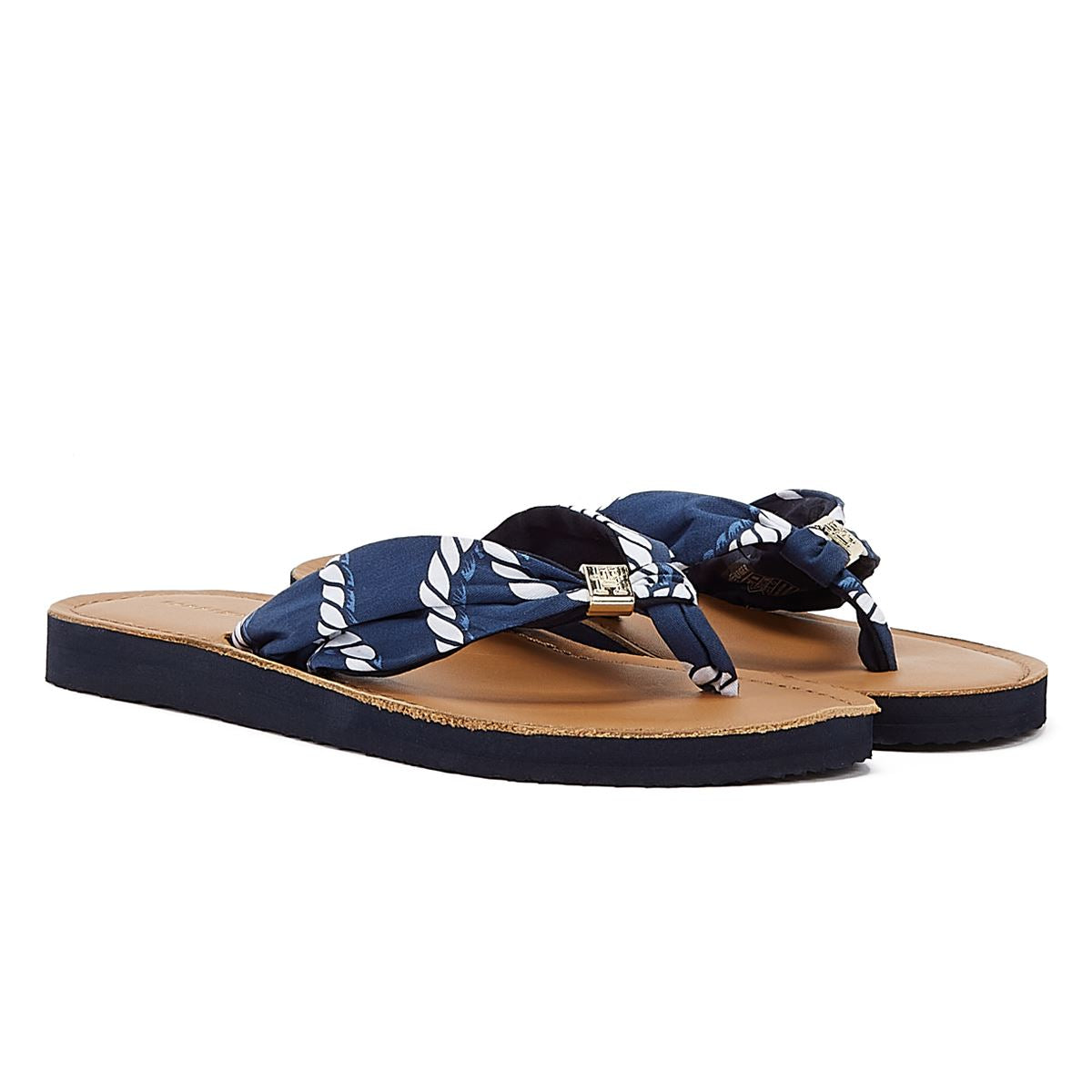 Tommy Hilfiger Elevated Beach Sandal Print Navy Bleu pour femmes Sandale