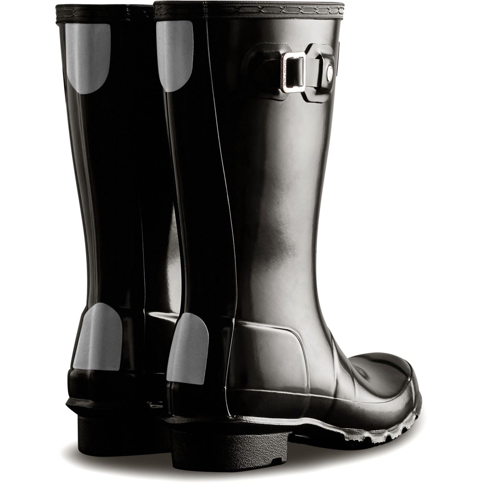 Hunter Junior Originals Gloss Bottes En Caoutchouc Noires Unisexes Pour Enfants