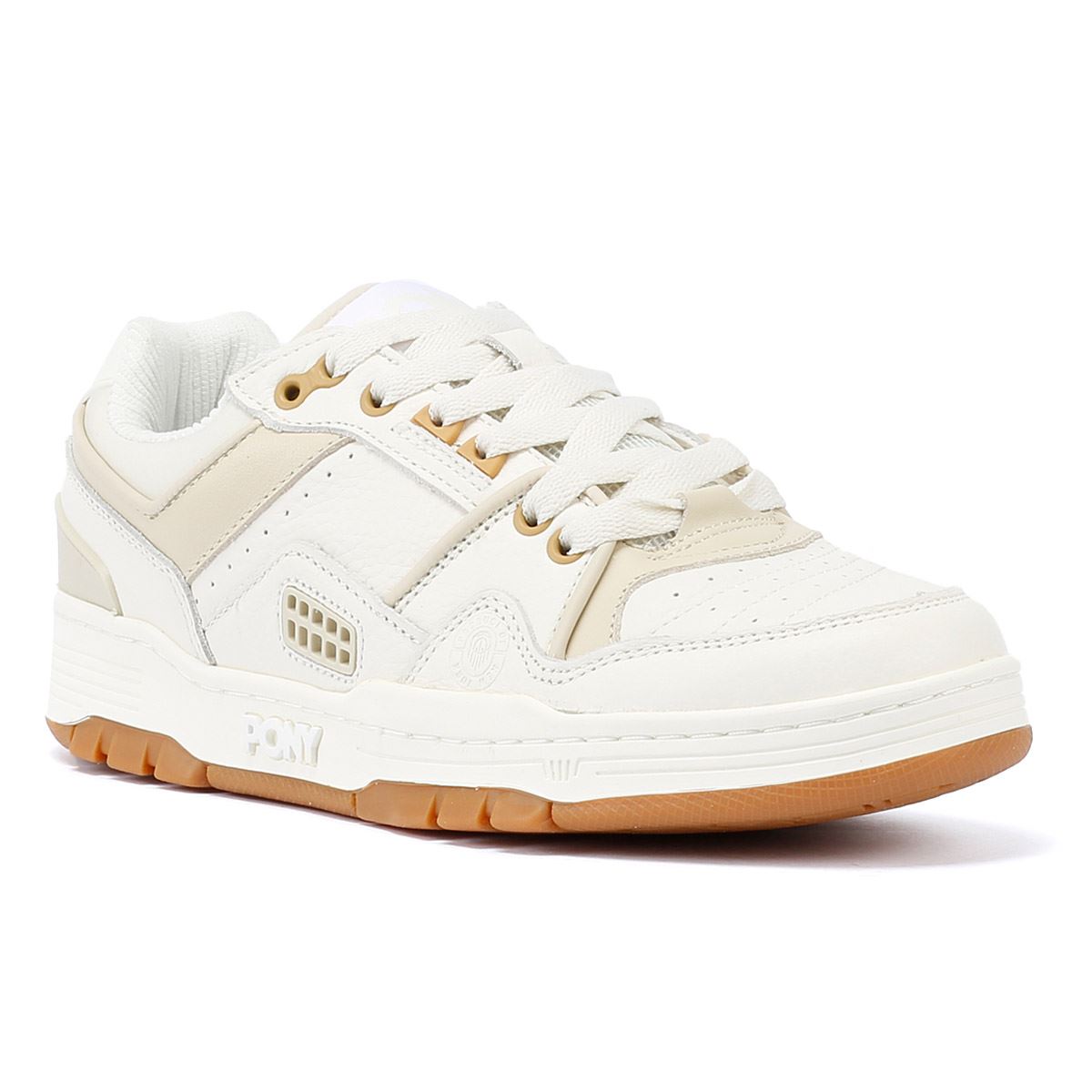 Pony M 100 Low Des Baskets Blanches En Cuir Tower London.FR
