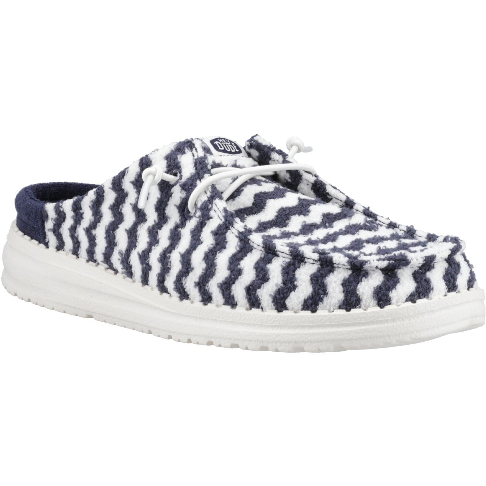 HEYDUDE Wendy Slip Terry Stripe Blazer En Polyester Pour Femme Bleu Marine / Mules Blanc Crème