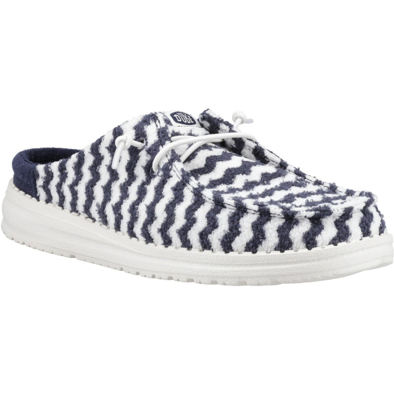 HEYDUDE Wendy Slip Terry Stripe Blazer En Polyester Pour Femme Bleu Marine / Mules Blanc Crème