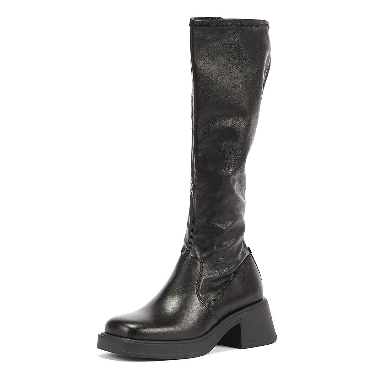 Vagabond Bottes Noires Hautes Extensibles Pour Femmes Dorah