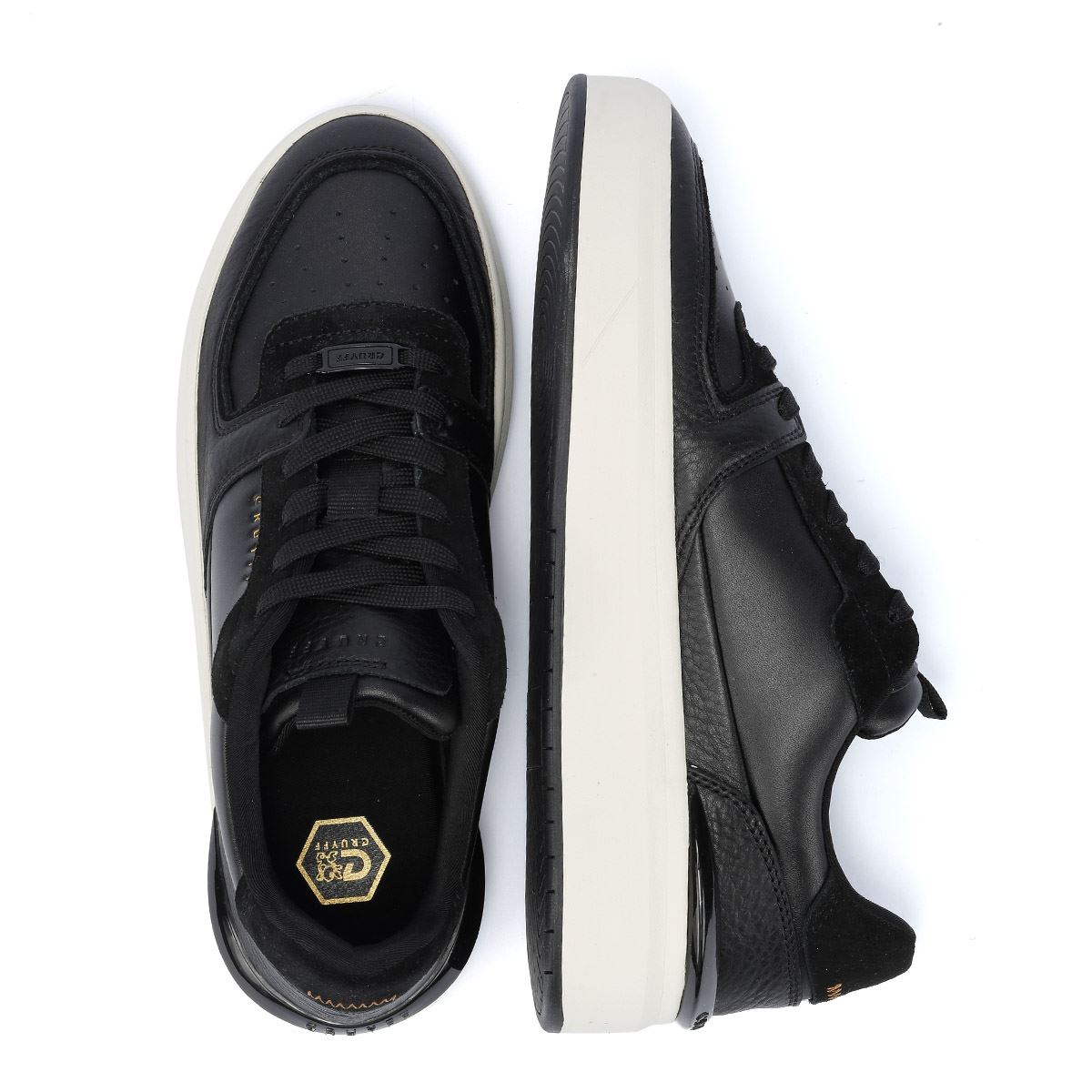Cruyff Surefire Tennis Baskets noires en cuir pour hommes