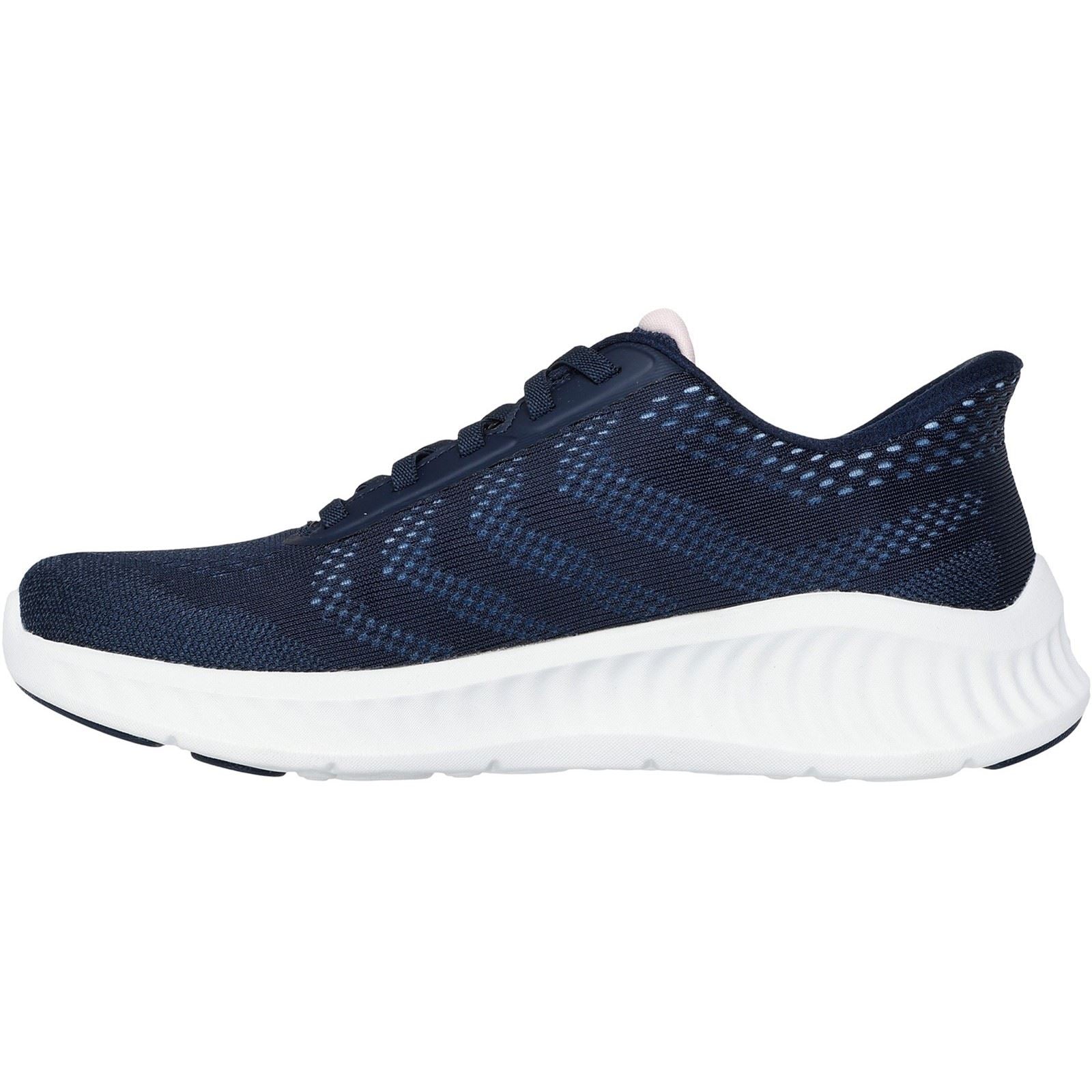 Skechers Go Walk Now Khloe Chaussures De Sport Pour Femmes En Textile Bleu Marine/blanc