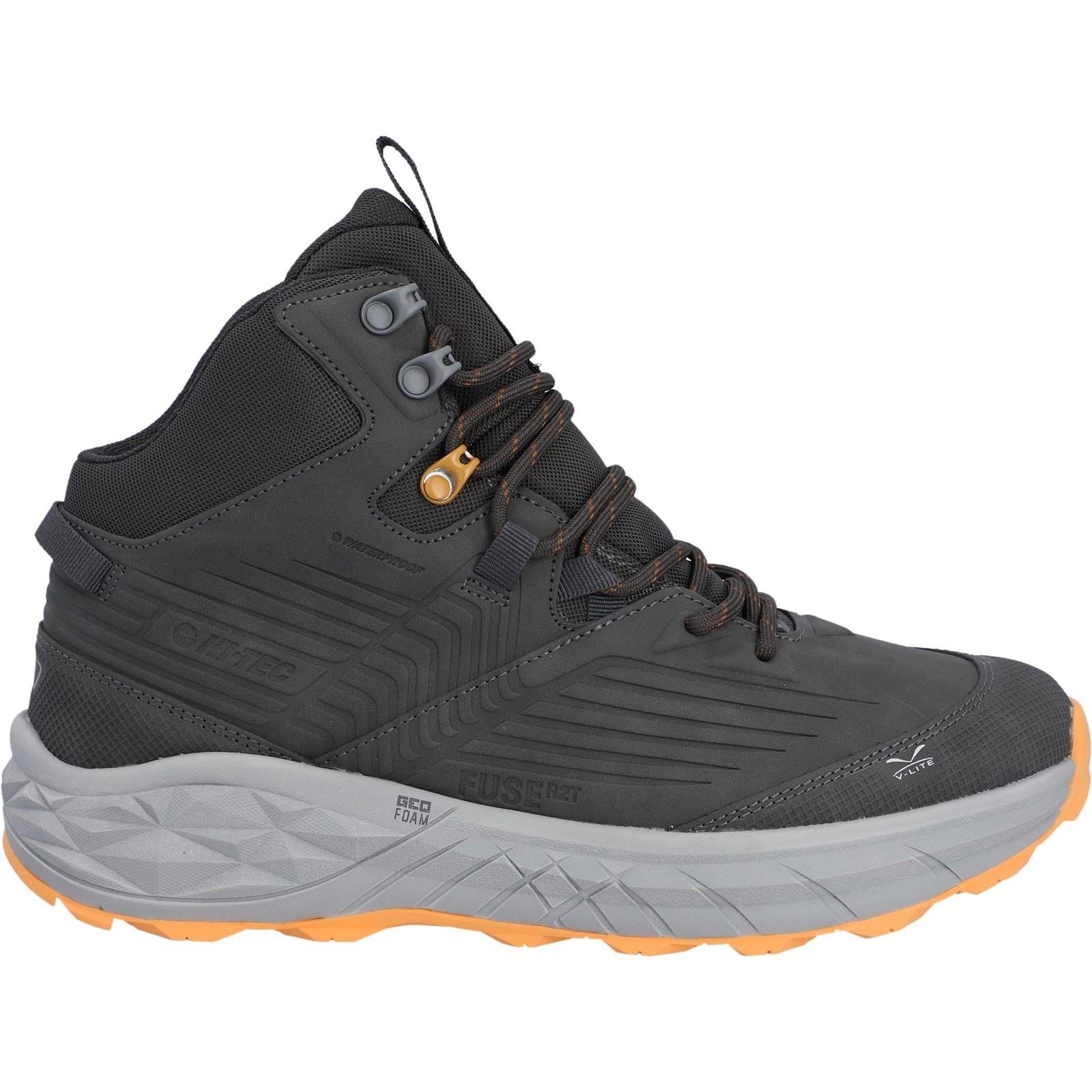 Hi-Tec Fuse Trek Mid Bottes De Randonnée Marron Chocolat/loup De Bois Pour Hommes En Polyester