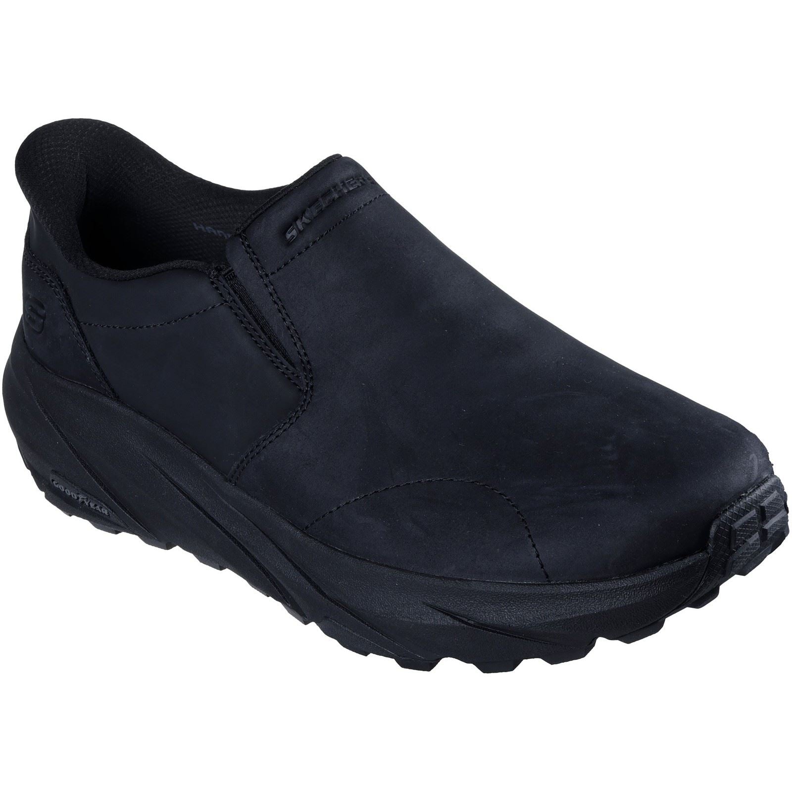 Skechers Conner Rayne Mocassins Noirs En Cuir Pour Hommes