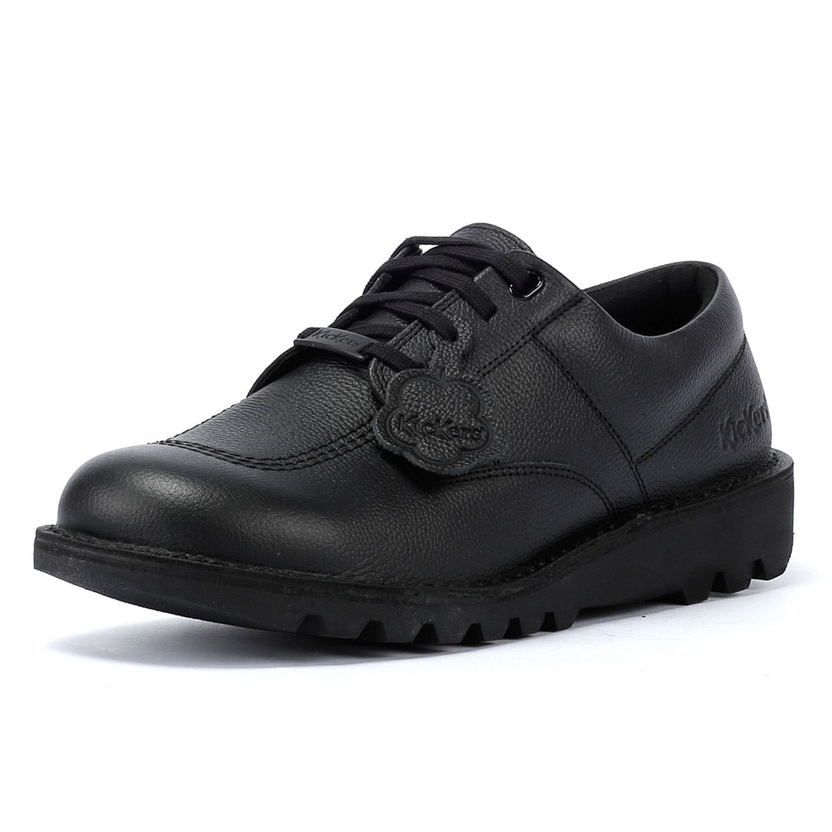 Kickers Kick Lo Tumble Chaussures Noires En Cuir