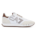 EA7 Vintage Sneakers En Daim Blanc Pour Homme