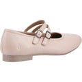 Hush Puppies Nancy Mary Jane Flâneurs Plats En Cuir Pour Femmes En Rose Pâle