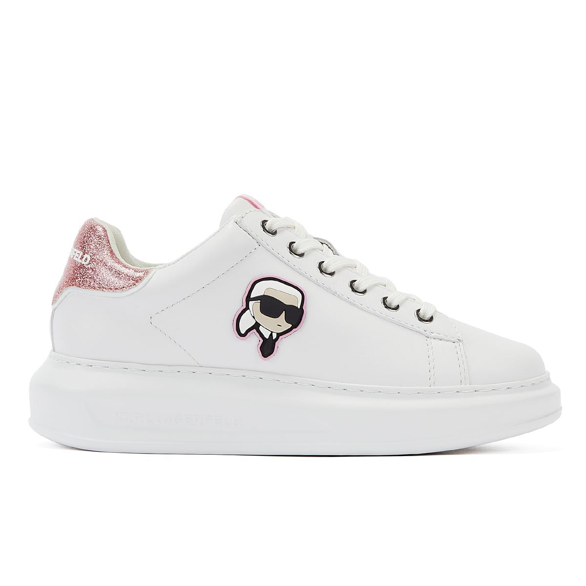 Karl Lagerfeld Kapri Nft Lo Lace Baskets Pour Femmes Blanches/Roses