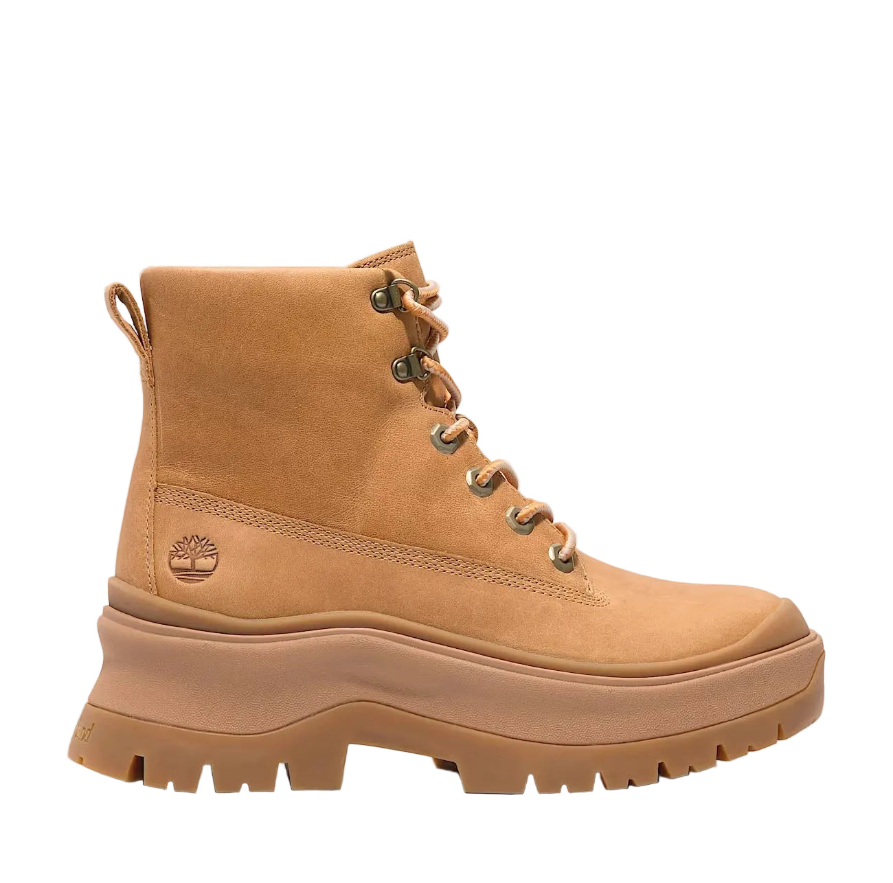 Timberland Roxie Lane Mid Lace Bottes Jaunes Pour Femmes En Cuir