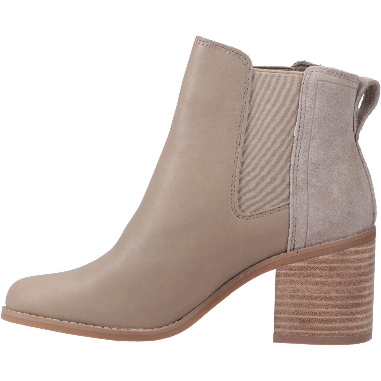 TOMS Evelyn Bottes Naturelles En Cuir Pour Femme