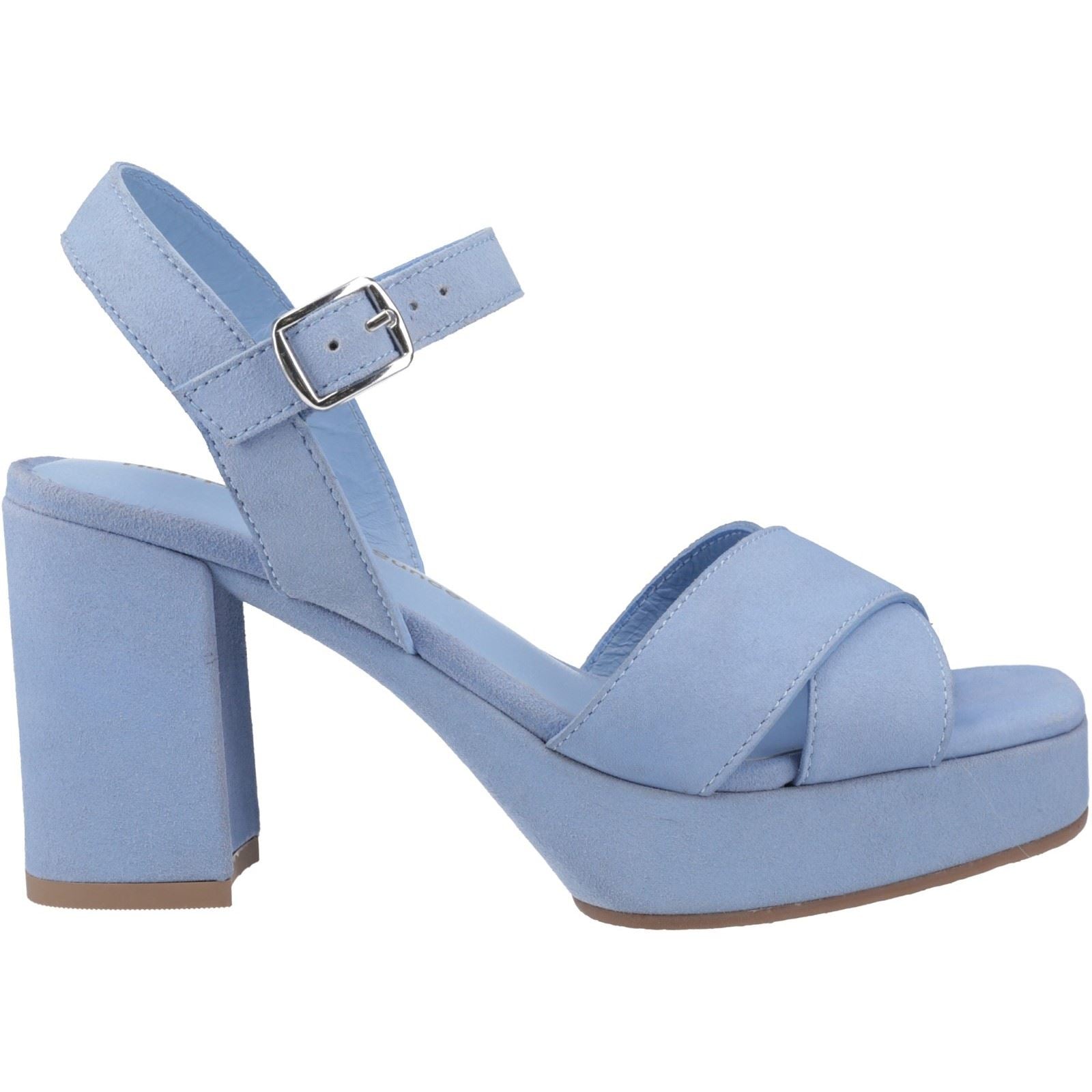 Hush Puppies Ophelia Sandales Bleues Pour Femmes En Suède