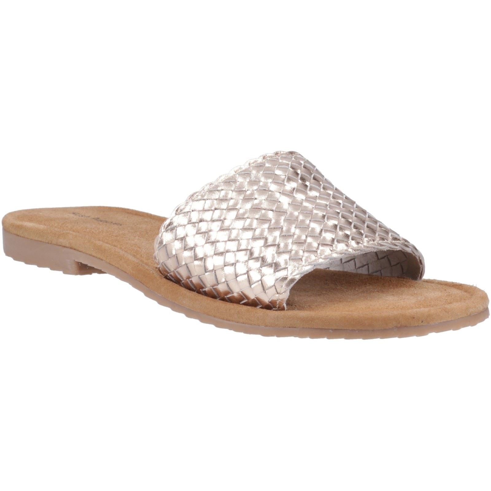 Hush Puppies Hetty Slide Sandales En Cuir Pour Femme Couleur Bronze