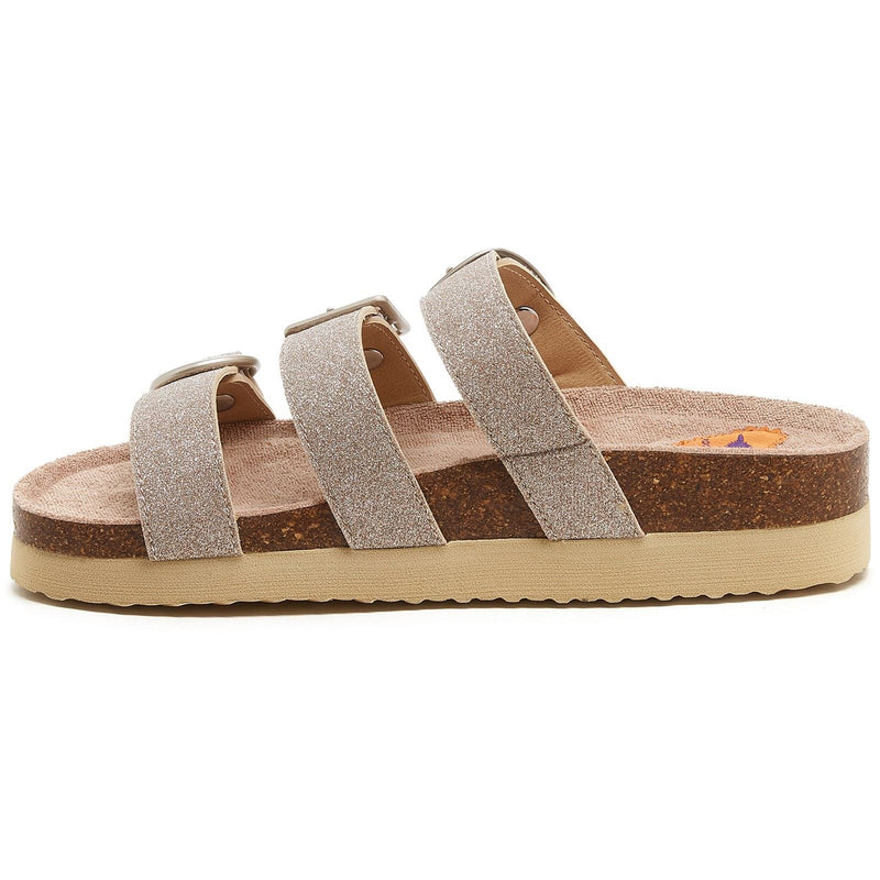 Rocket Dog Astor Glenn Glitter Sandales En Or Pour Femmes En Tissu