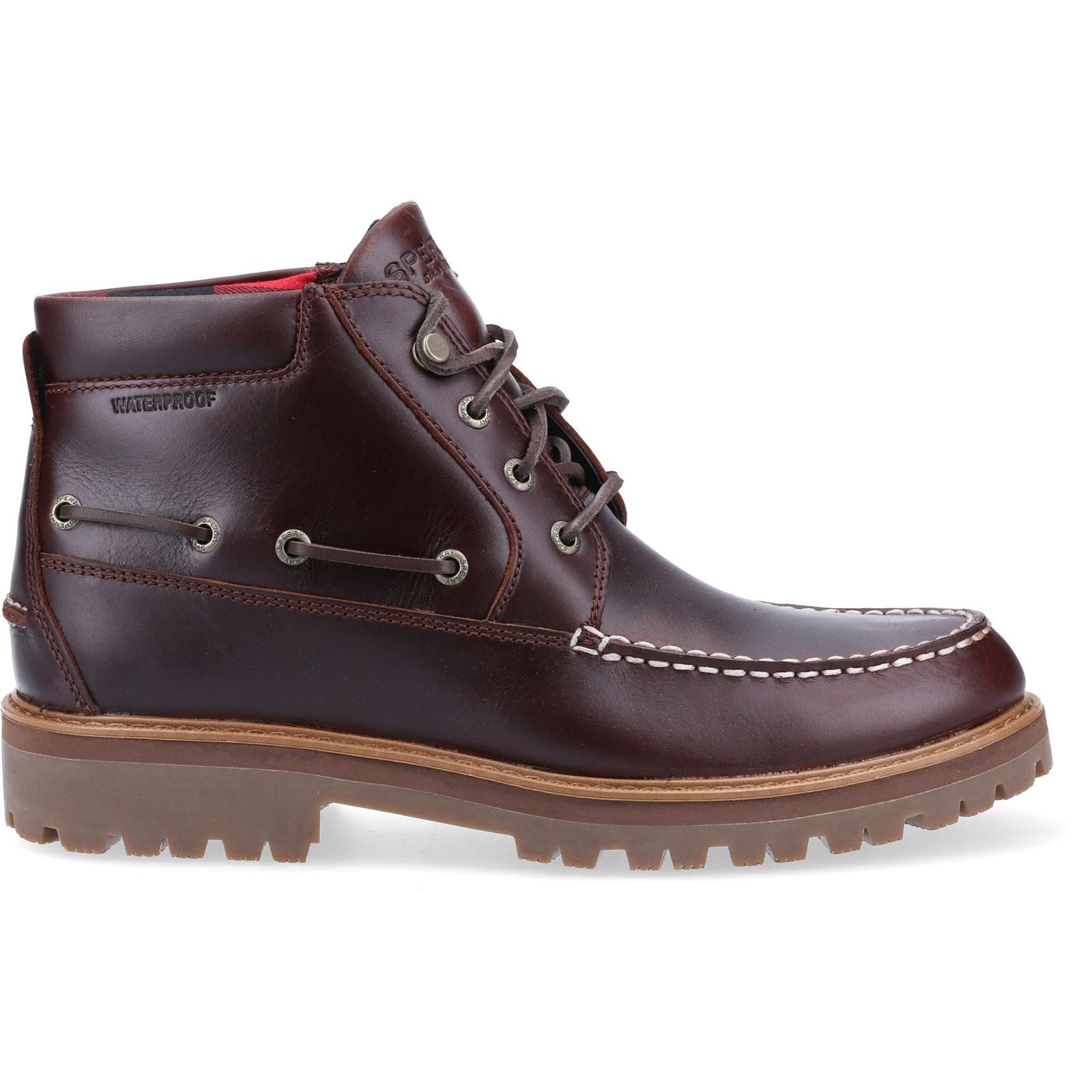 Sperry Authentic Original Lug Chukka Bottes Pour Homme En Cuir Amaretto