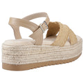 Hush Puppies Jemma Espadrille Sandales Plates Pour Femmes En Polyuréthane Couleur Beige