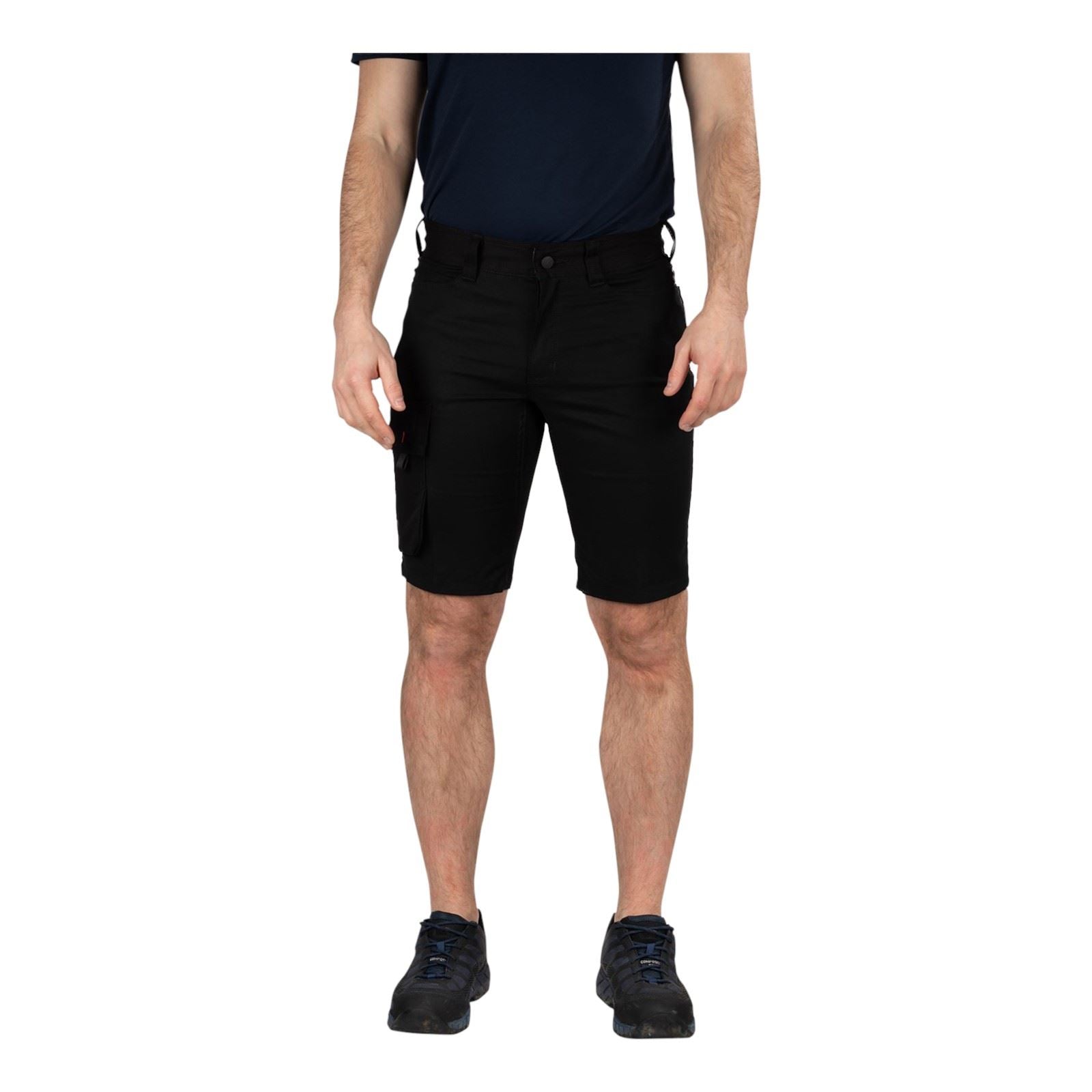 Helly Hansen Workwear Oxford Service Shorts En Coton Pour Hommes Noirs Jusqu'aux Genoux