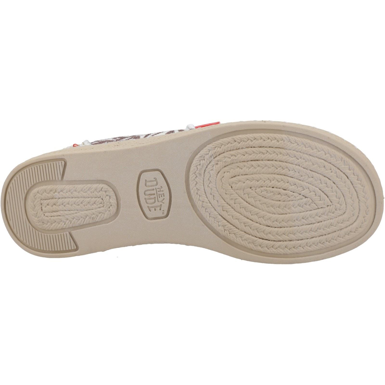 HEYDUDE Wendy Espadrille Retro Palm Mélange De Coton Esapdrilles Pour Femmes, Couleur Brun Centre/Vignette