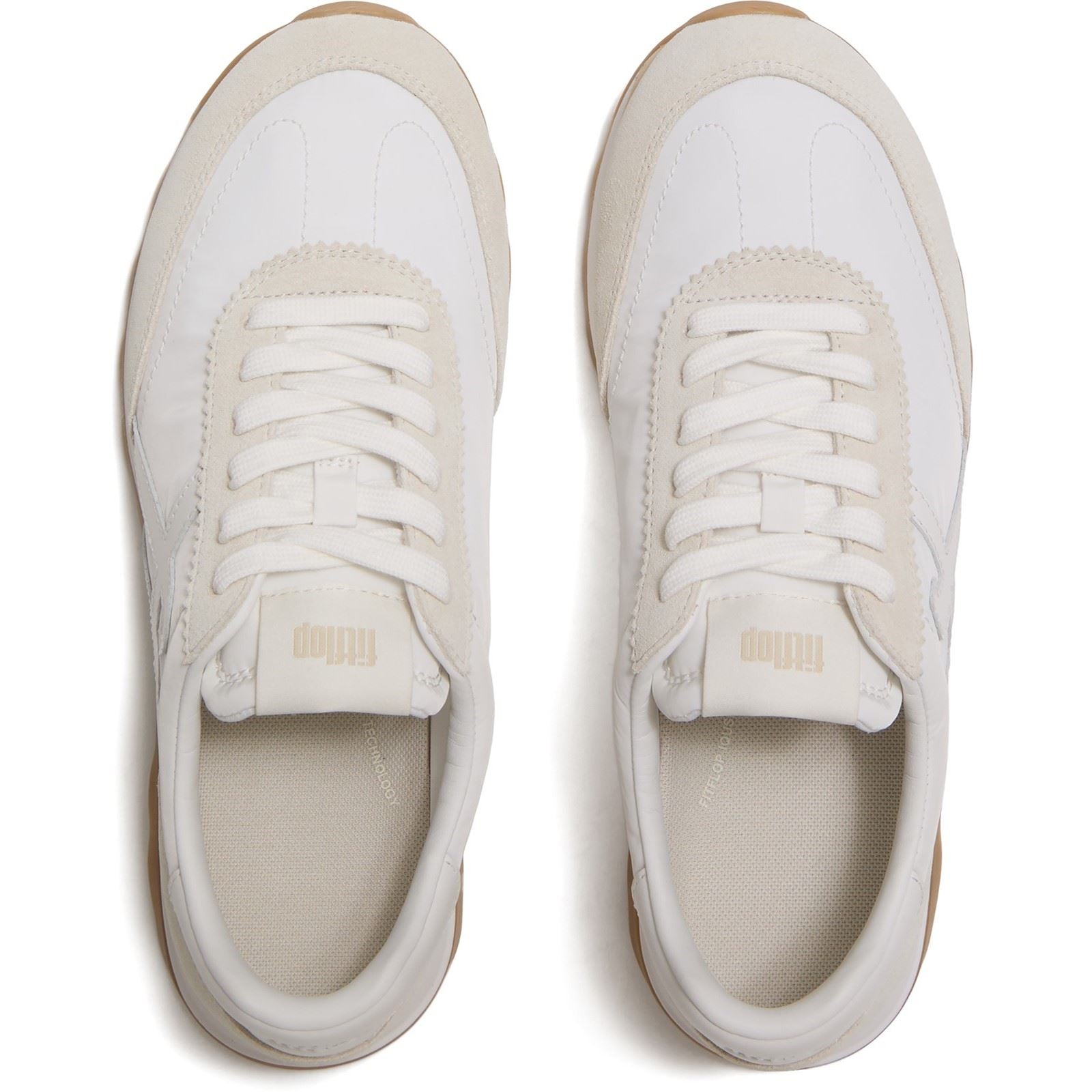 Fitflop Retro-Q FF Baskets Mixtes Blanches Urbaines En Nylon Pour Femmes