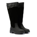 Barbour Oak Tall Bottes En Daim Noir Pour Femmes