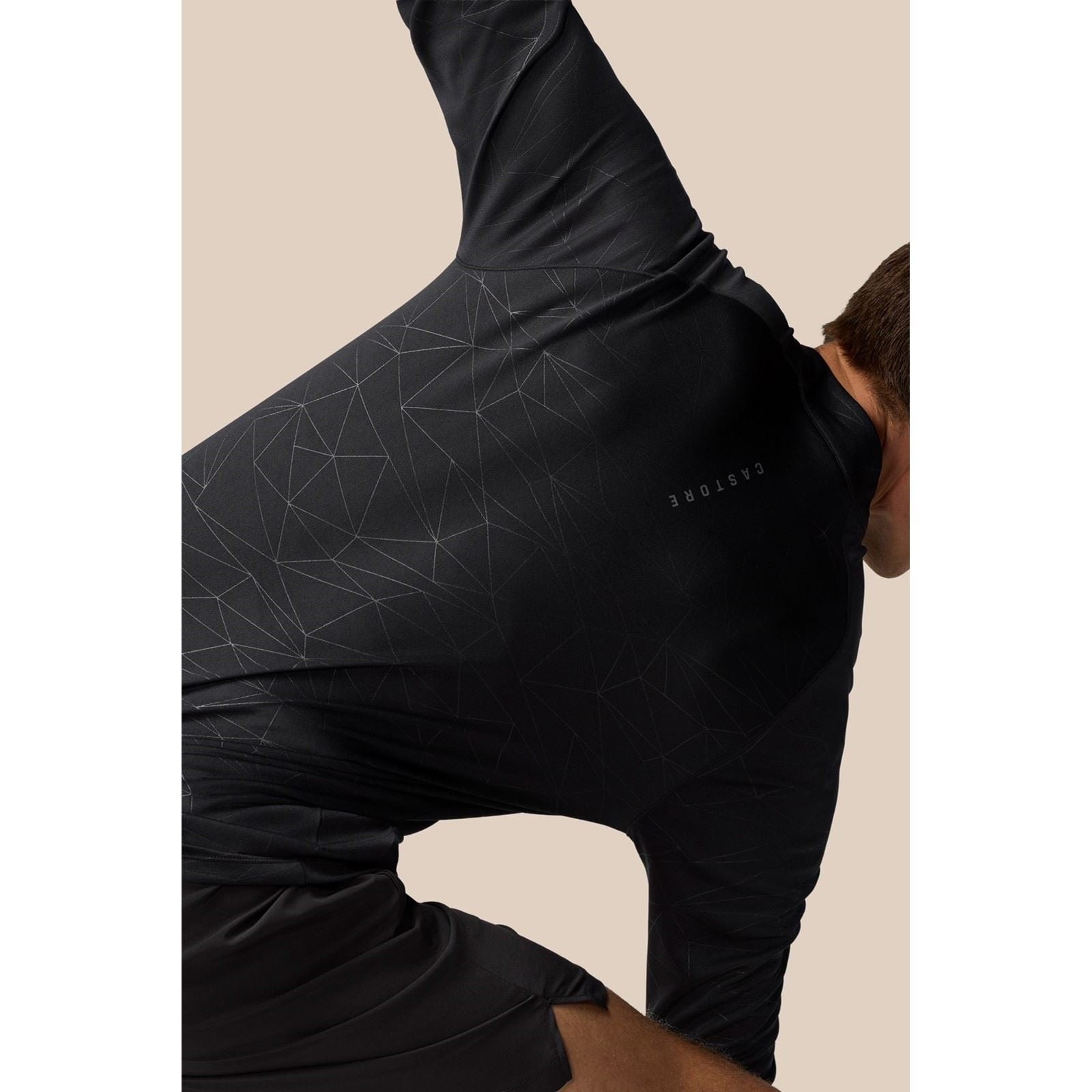 Castore Adapt Training 1/4 Zip Top T-Shirts De Sport Actifs Pour Hommes En Polyester Noir