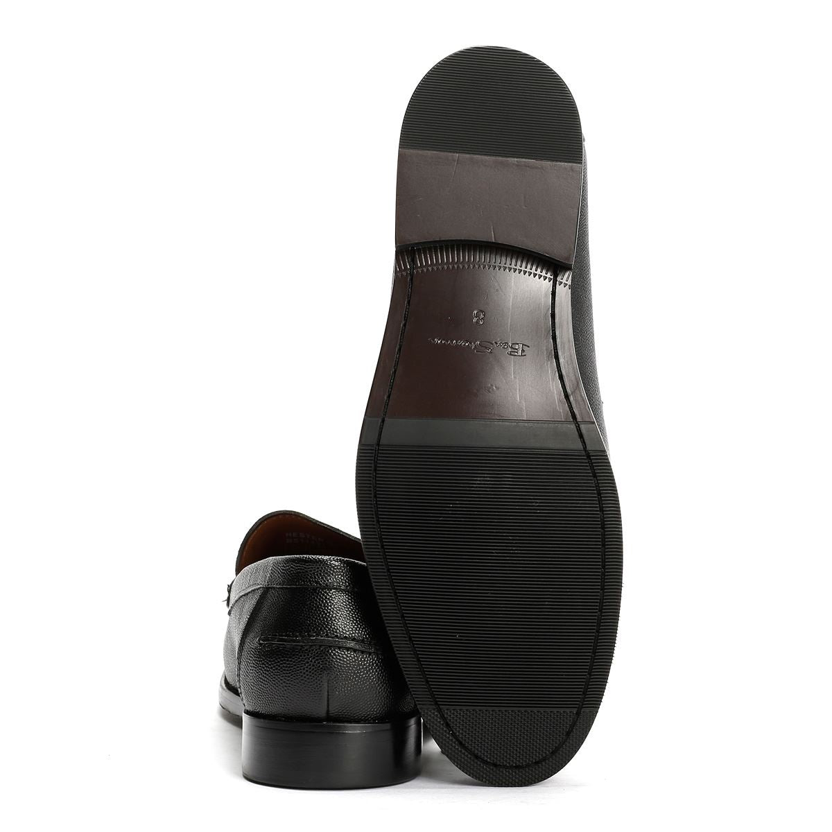 Ben Sherman Hester Mocassins Noirs En Cuir Pour Hommes