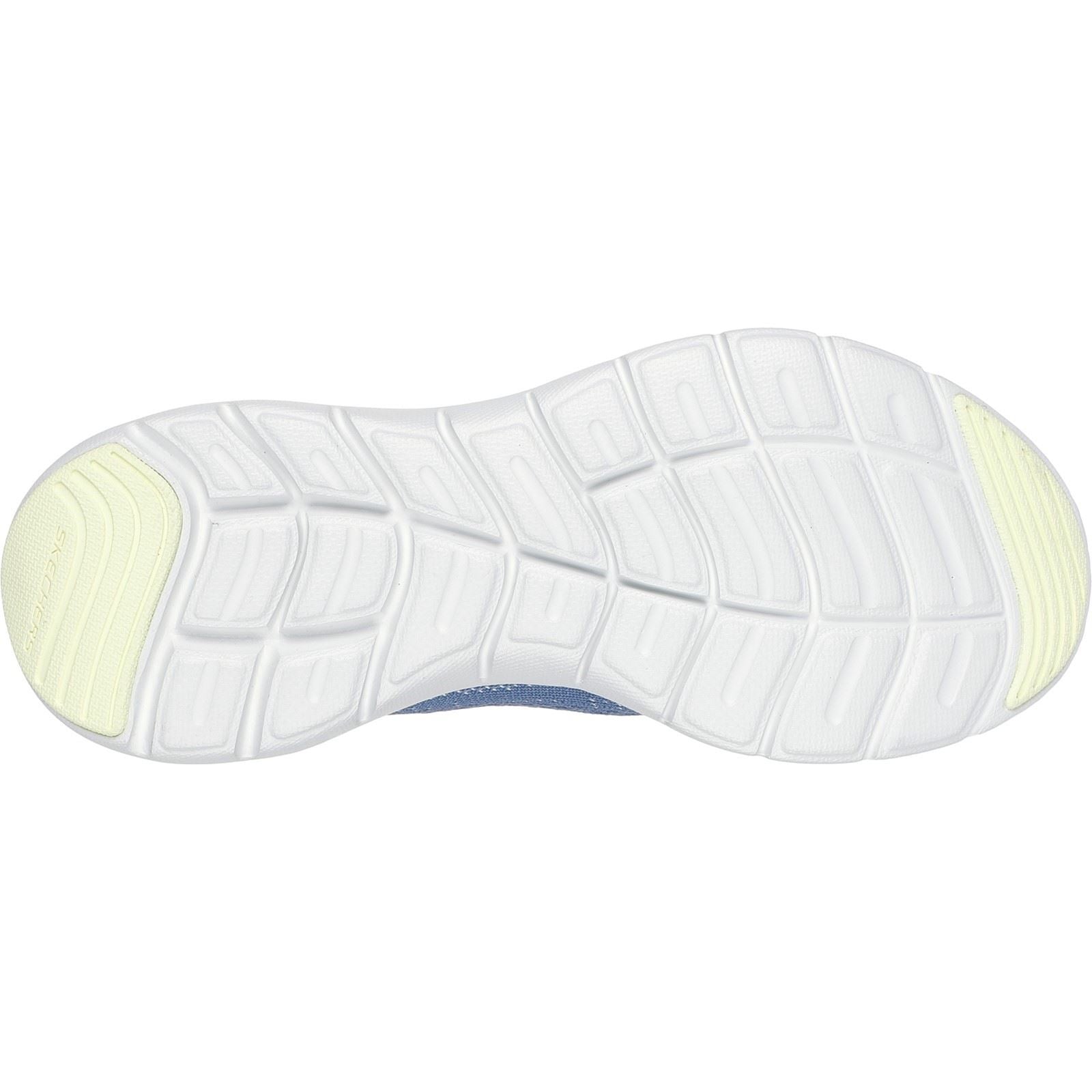 Skechers Flex Appeal 5.0 Cruising Thru Chaussures De Sport Pour Femmes En Textile Bleu/Vert Citron