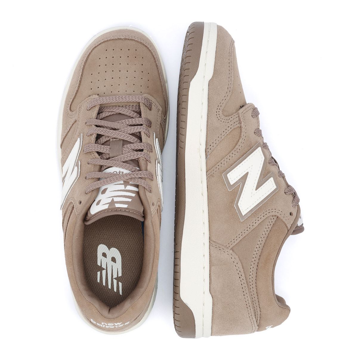 New Balance 480 Baskets en cuir champignon
