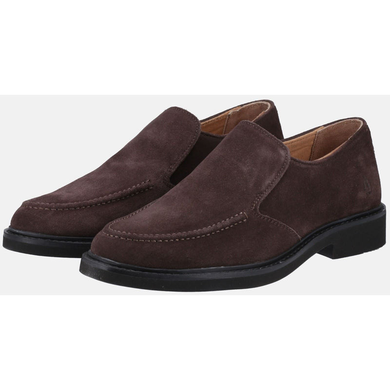 Hush Puppies Earl Slip On Chaussures Loafers Pour Hommes En Daim Marron