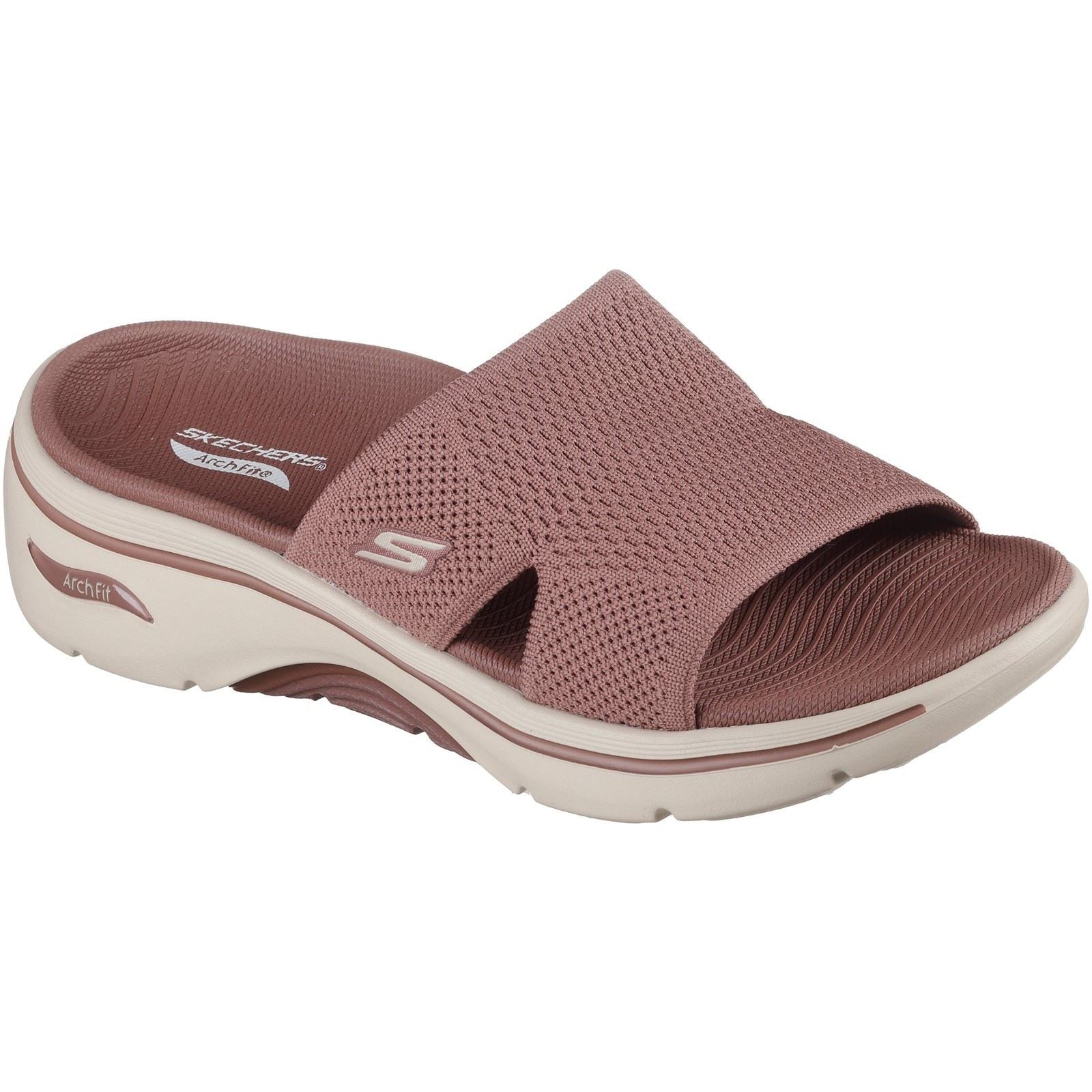 Skechers Go Walk Arch Fit 2.0 Sandales Marron Pour Femmes En Textile