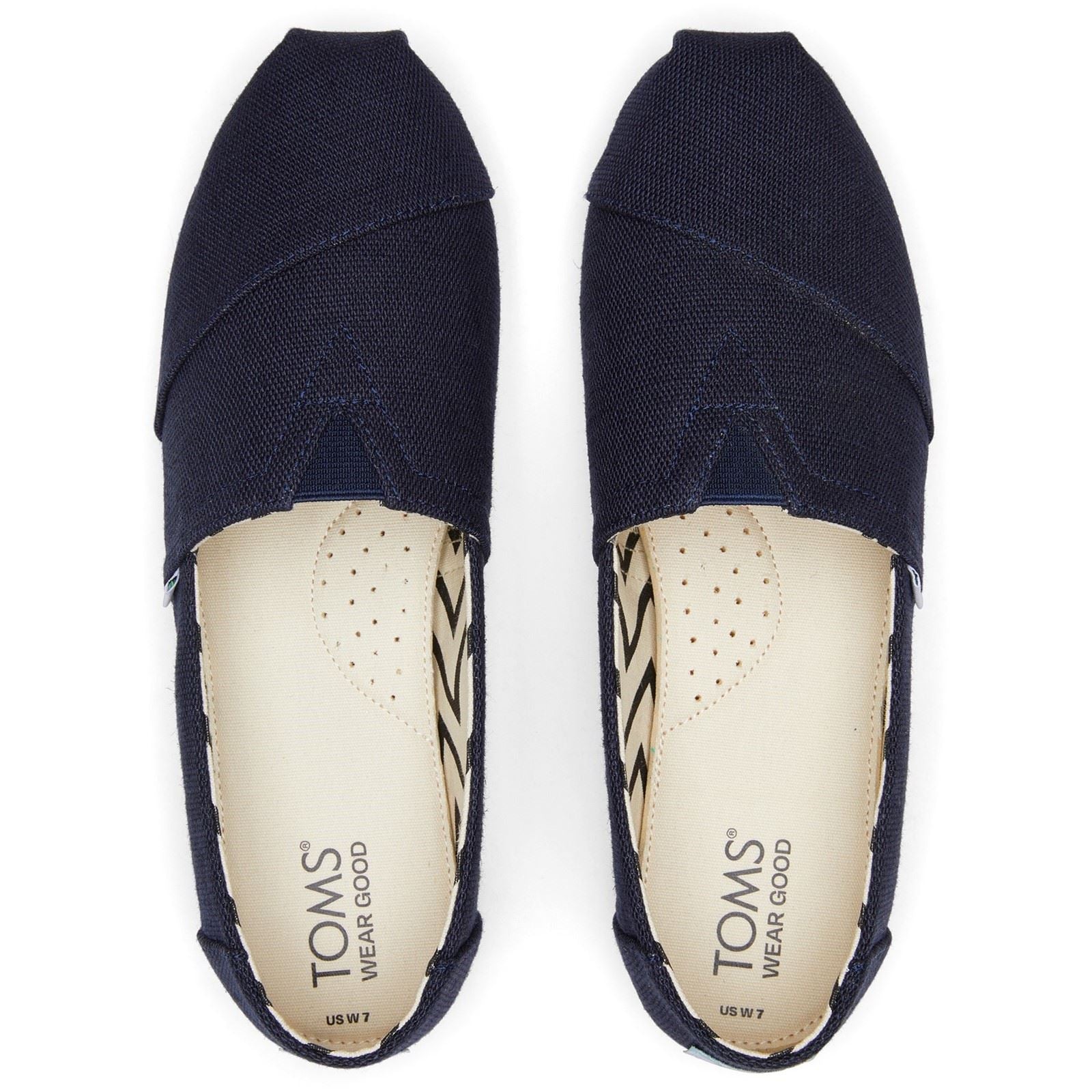 TOMS Alpargata Classic Espadrilles En Coton Pour Femmes De Couleur Marine