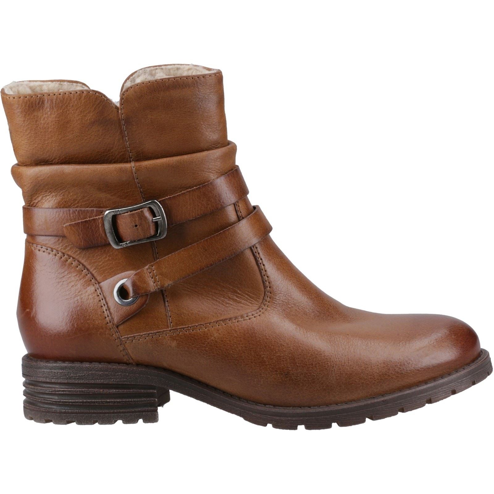 Hush Puppies Piper Bottes En Cuir Pour Femmes Couleur Tan