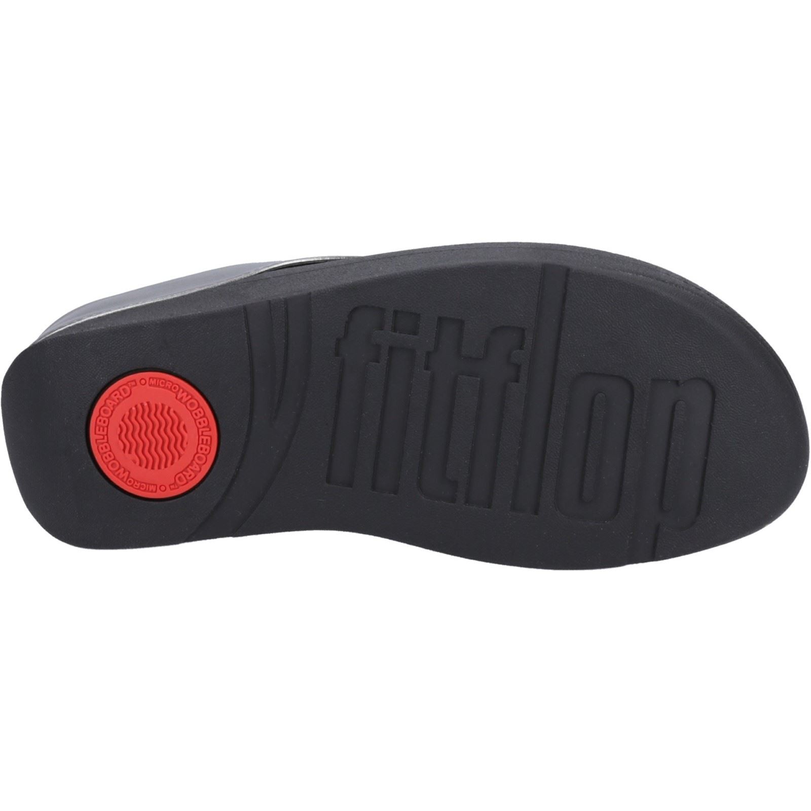 Fitflop Halo Sandales Noires En Métal De Polyuréthane Pour Femmes