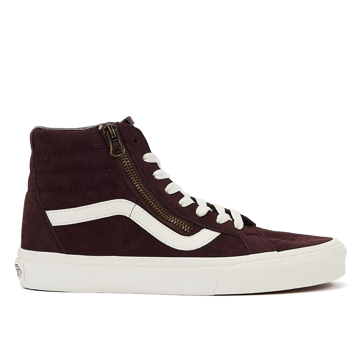 Vans Baskets Marron Pour Femmes Avec Fermeture Éclair Latérale Sk8-Hi