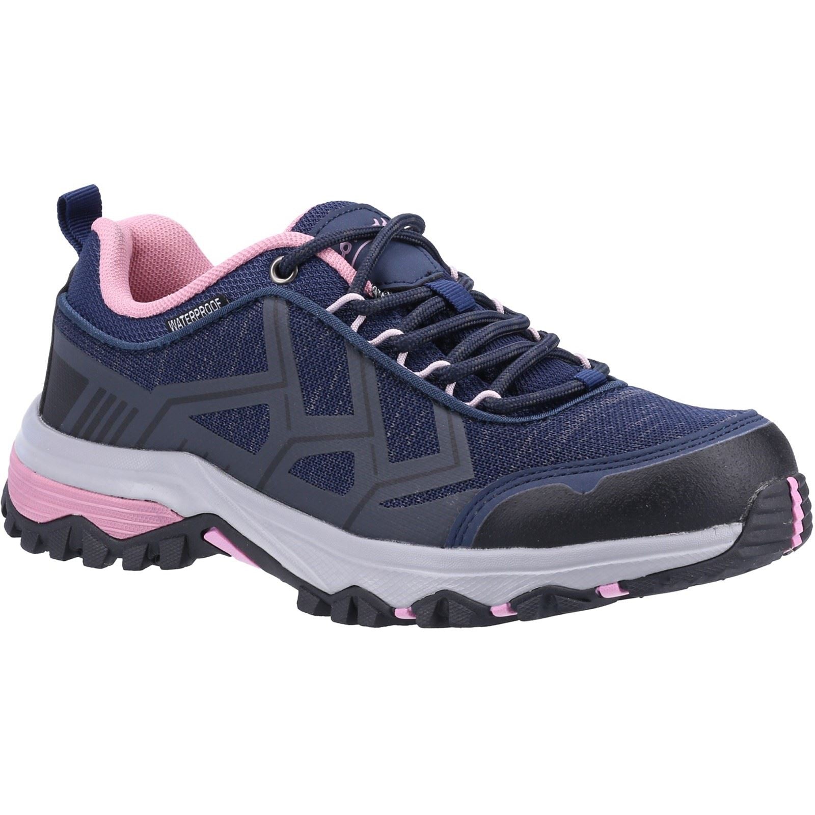 Cotswold Wychwood Low Bottes De Randonnée Pour Femmes En Plastique Recyclé Et Pu Synthétique Bleu Marine/Rose
