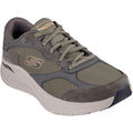Skechers Arch Fit 2.0 The Keep Baskets En Cuir Pour Homme De Couleur Olive