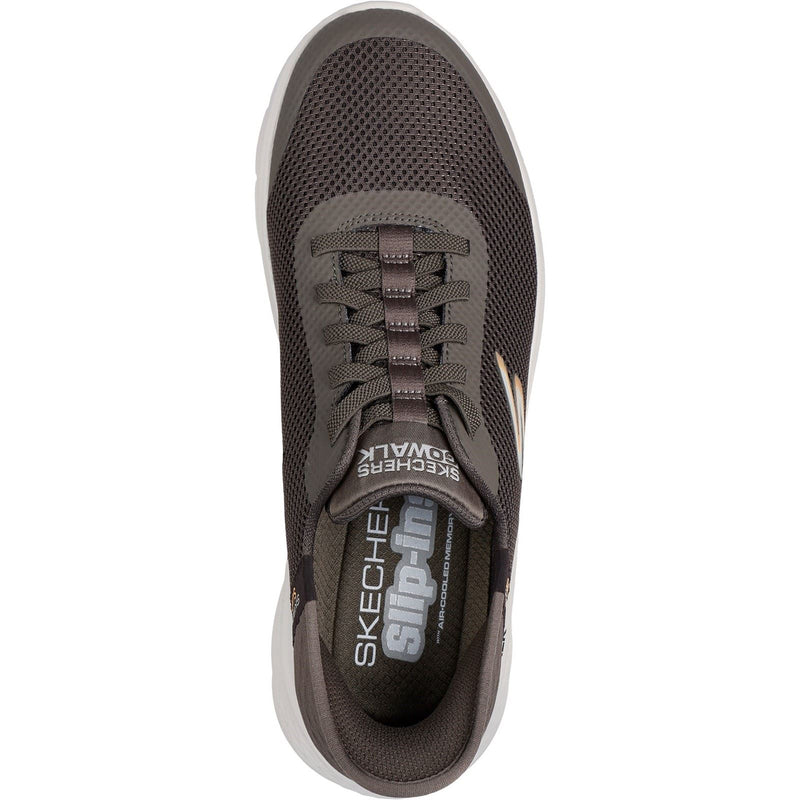 Skechers GO WALK Flex Hands Up Sneakers En Toile Pour Hommes Marron