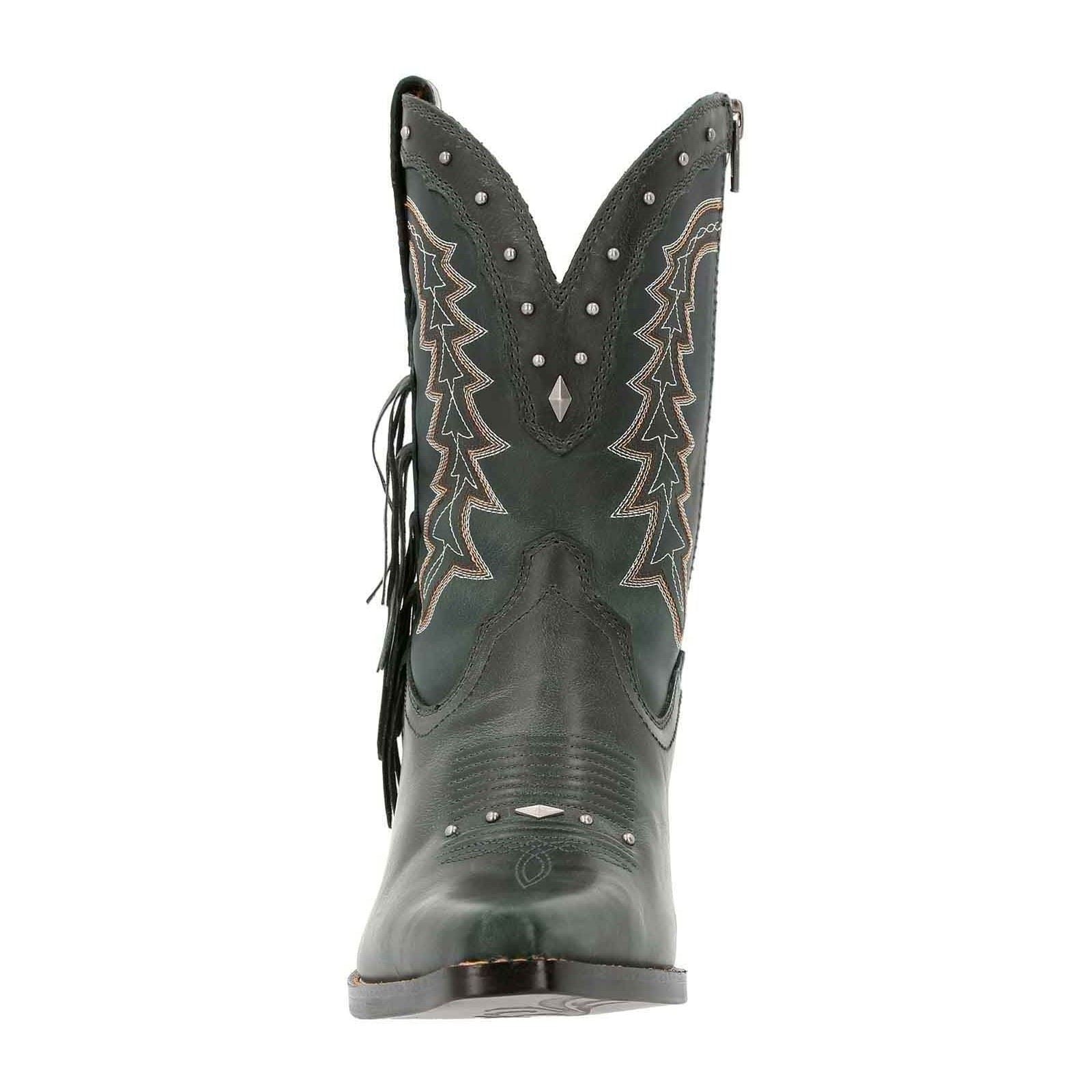 Durango Bottes Crush Bootie En Cuir Pour Femmes Marron Selle/Denim Bleu