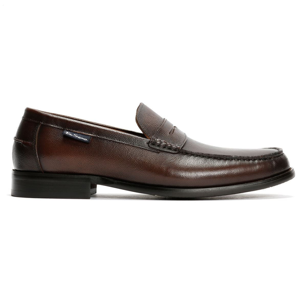 Ben Sherman Hester Mocassins En Cuir Marron Pour Hommes