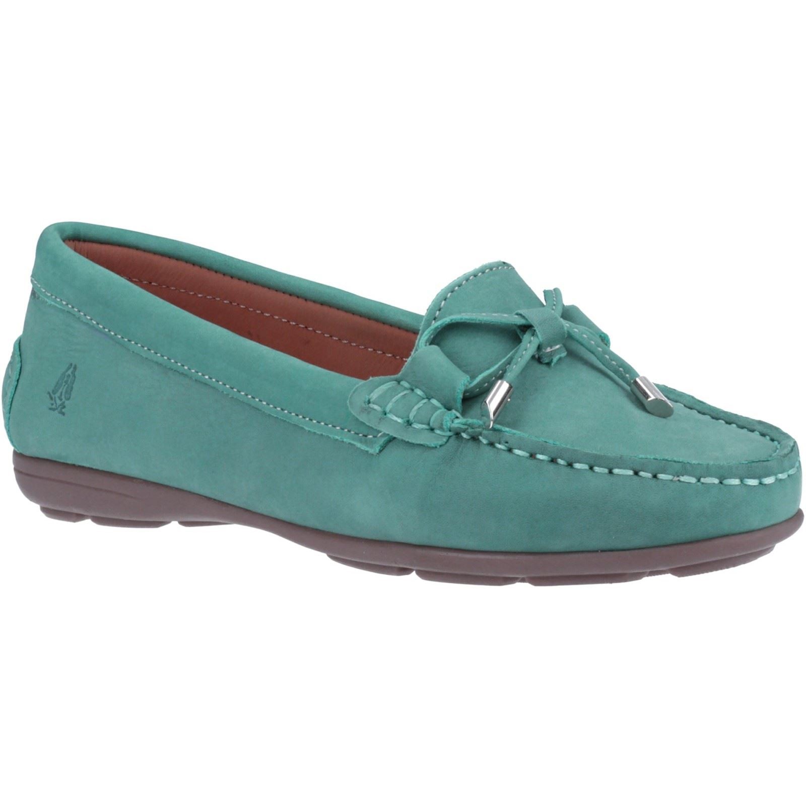 Hush Puppies Maggie Mocassins En Cuir Bleu Ciel Pour Femmes