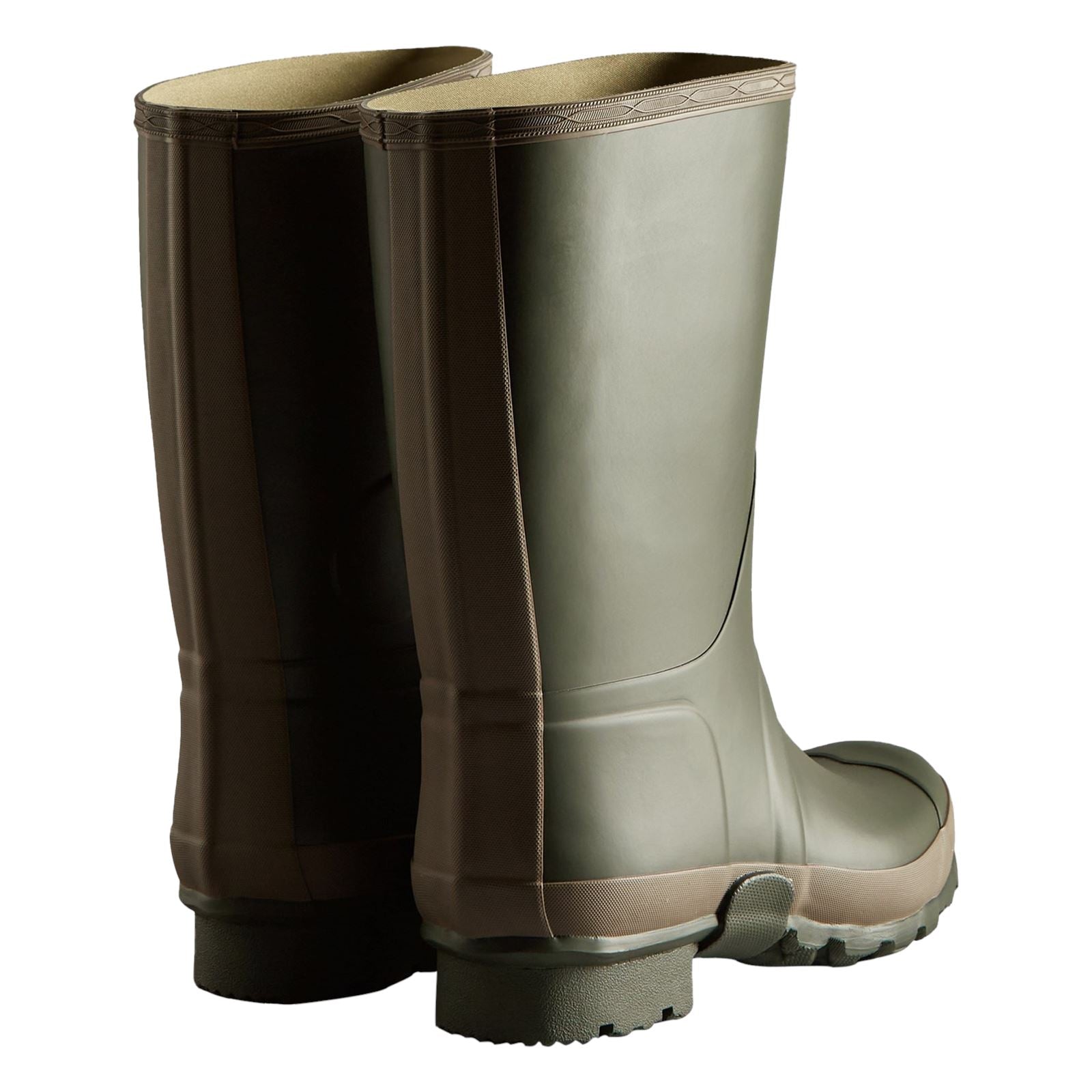 Hunter Gardener Boot Bottes En Caoutchouc Pour Homme, Vert Olive Foncé/Argile.