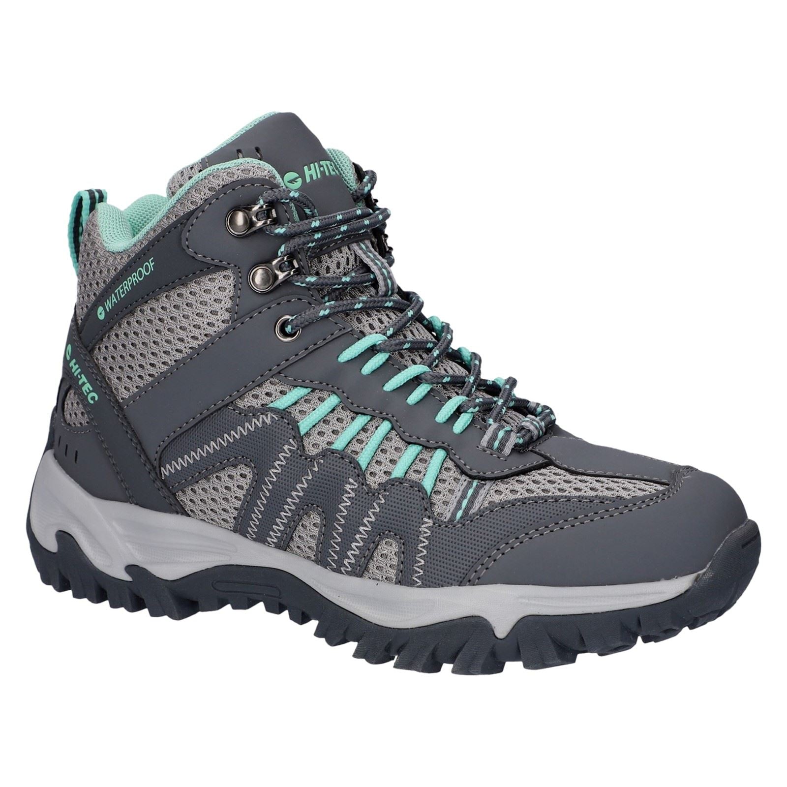 Hi-Tec Jaguar Mid Bottes De Randonnée Pour Femmes En Polyester Gris Anthracite/Graphite/Gris Frais