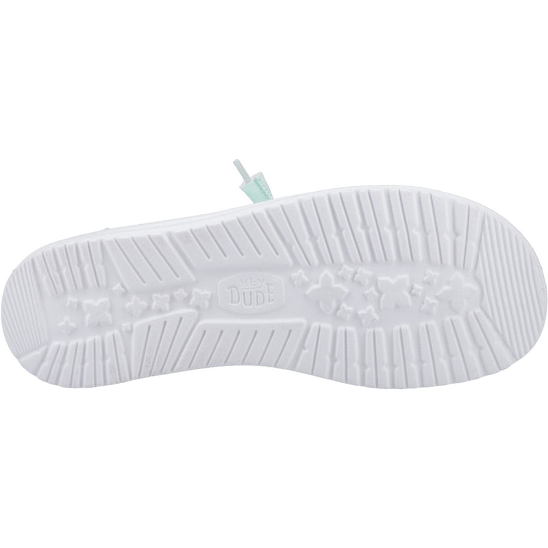 HEYDUDE Wendy Canvas Chaussures Mocassins Bleu Baie Pour Femmes En Coton À 100%