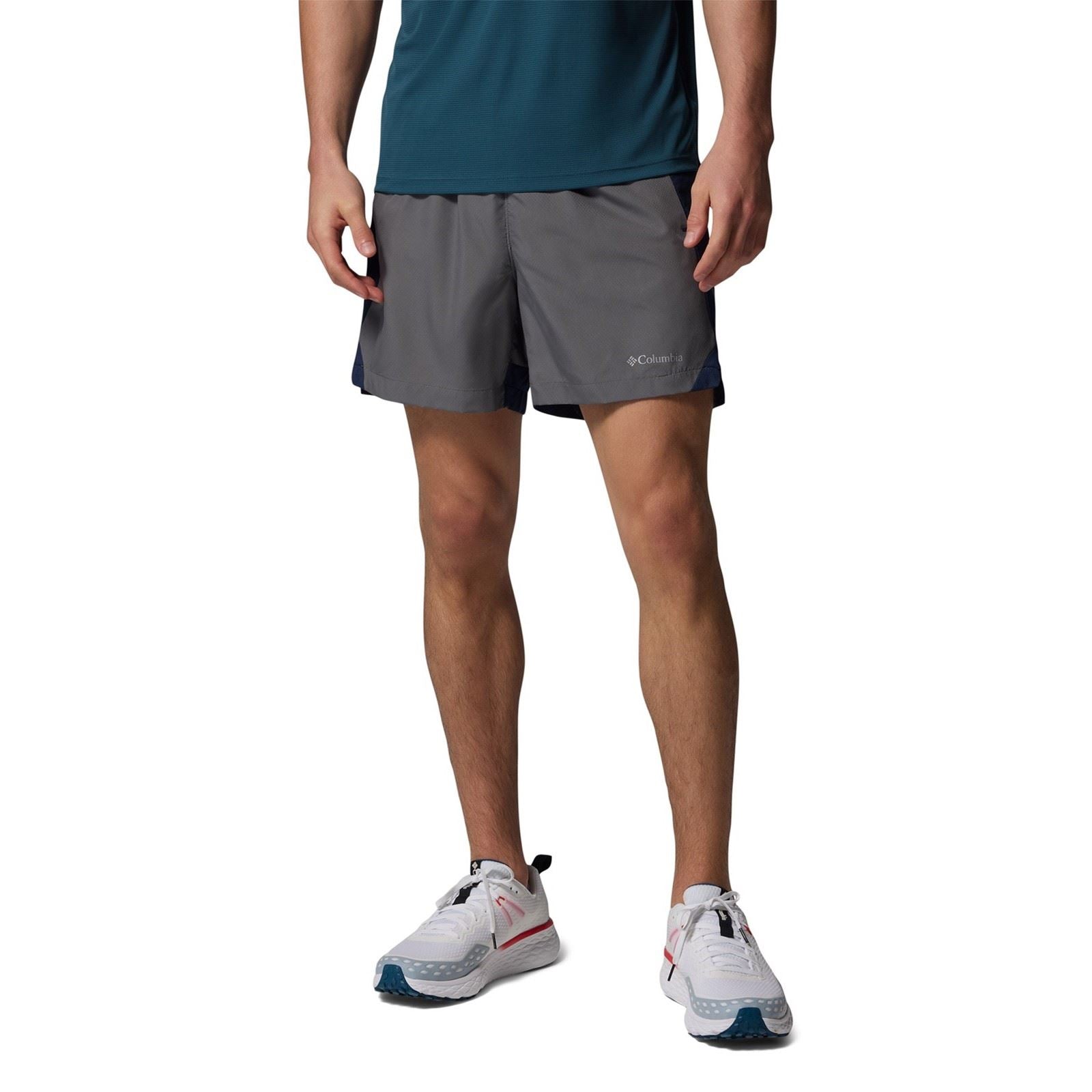 Columbia Three Pitch Shorts De Sport Gris En Polyester Pour Homme