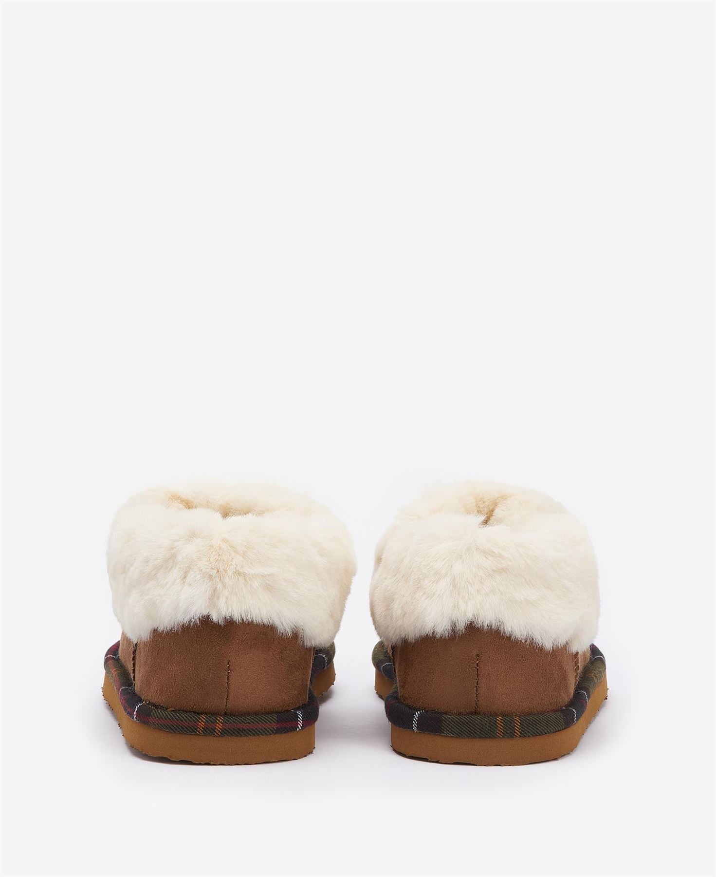Barbour Eloise Chaussons Marron En Suédine Pour Femme