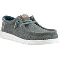 HEYDUDE Wally Jute Chaussures Mocassins Pour Hommes En Jute Vert Mer.