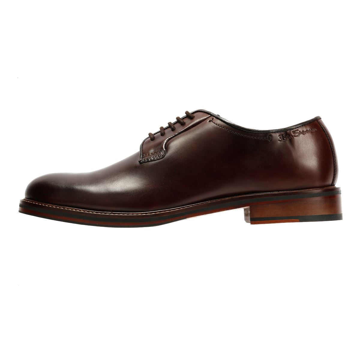 Ben Sherman Hoxton Chaussures En Cuir Pour Hommes Brunes À Lacets